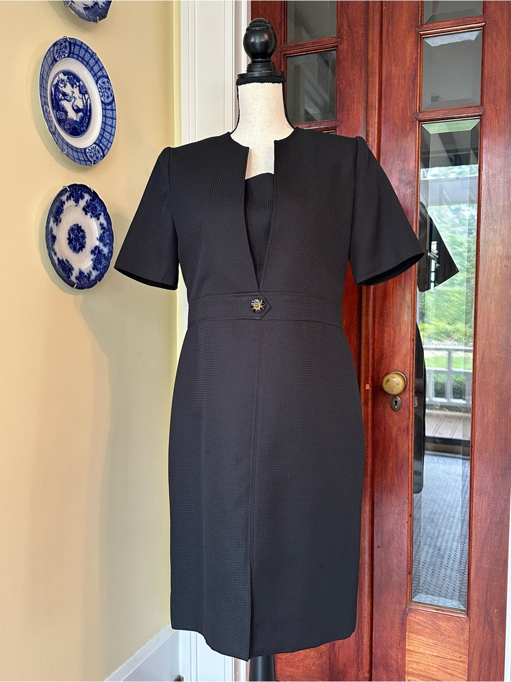 Henry Lee | Vintage Black Sheath Dress, Office Siren Retro Midi, Size 10P